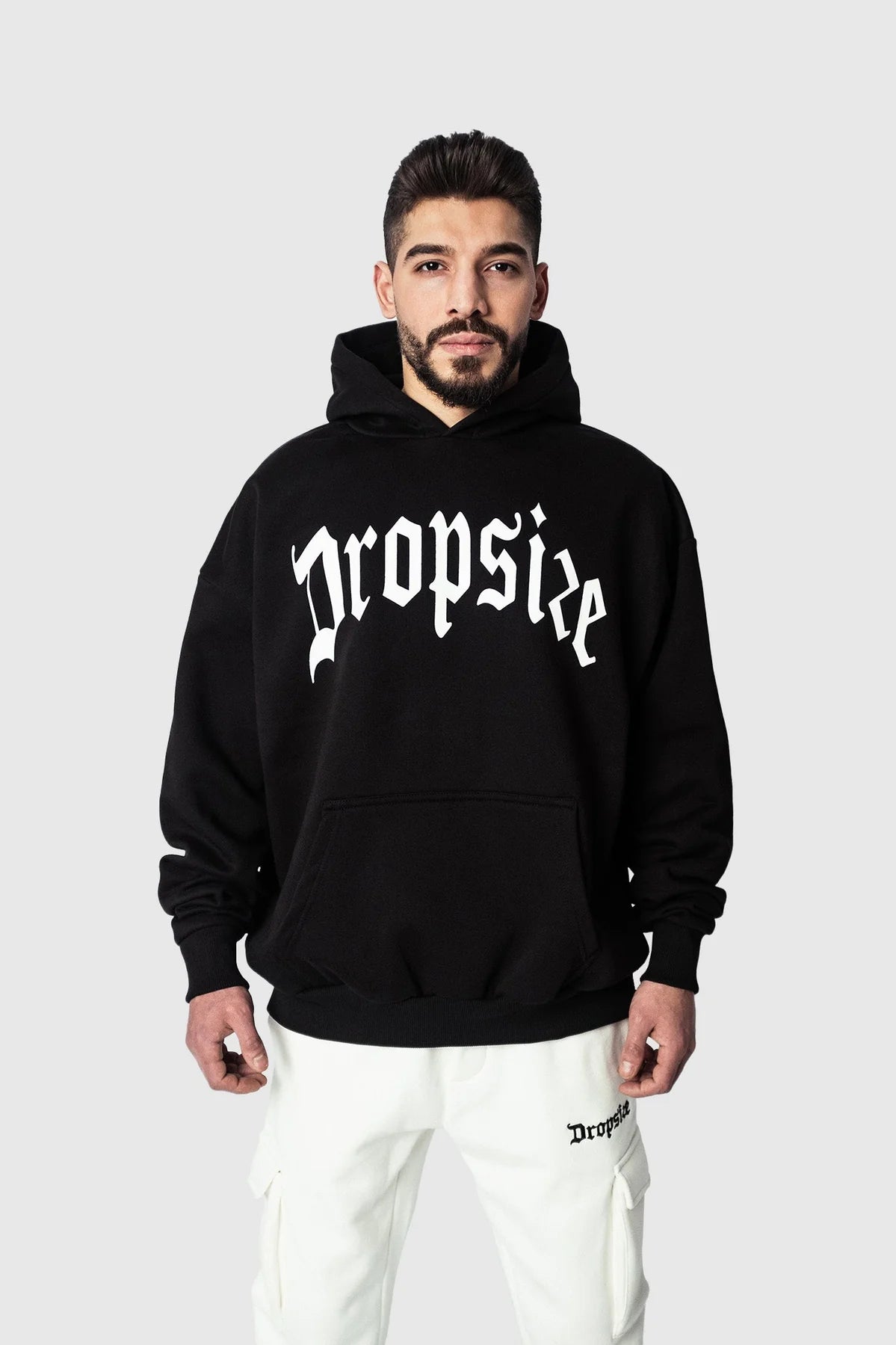 Dropsize HD-001 LOGO DESIGN HOODIE - Black