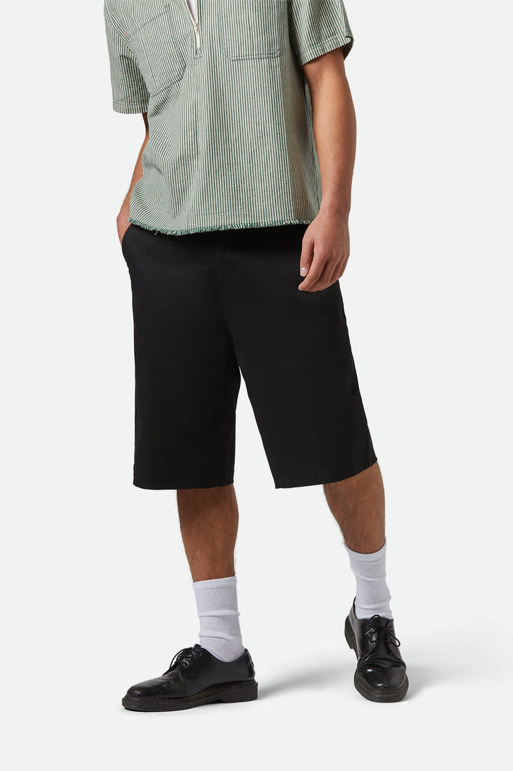 Brixton Choice Chino Baggy Short - Black
