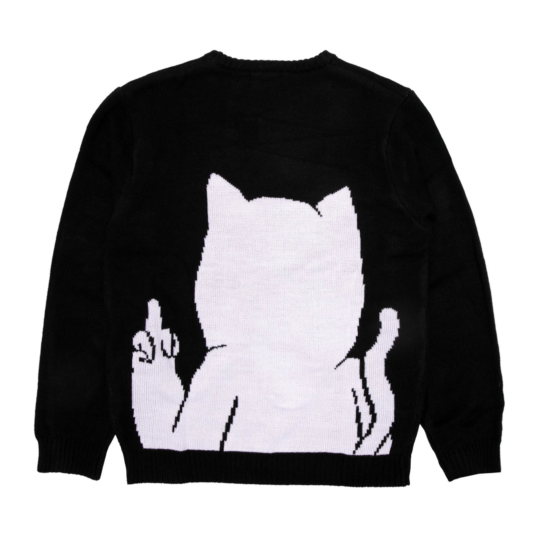 RipNDip Lord Nermal Flippy Knit Strick Sweater - Black