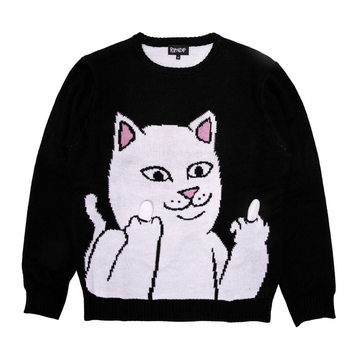 RipNDip Lord Nermal Flippy Knit Strick Sweater - Black