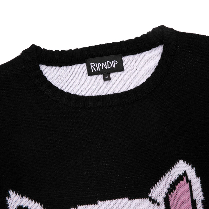 RipNDip Lord Nermal Flippy Knit Strick Sweater - Black