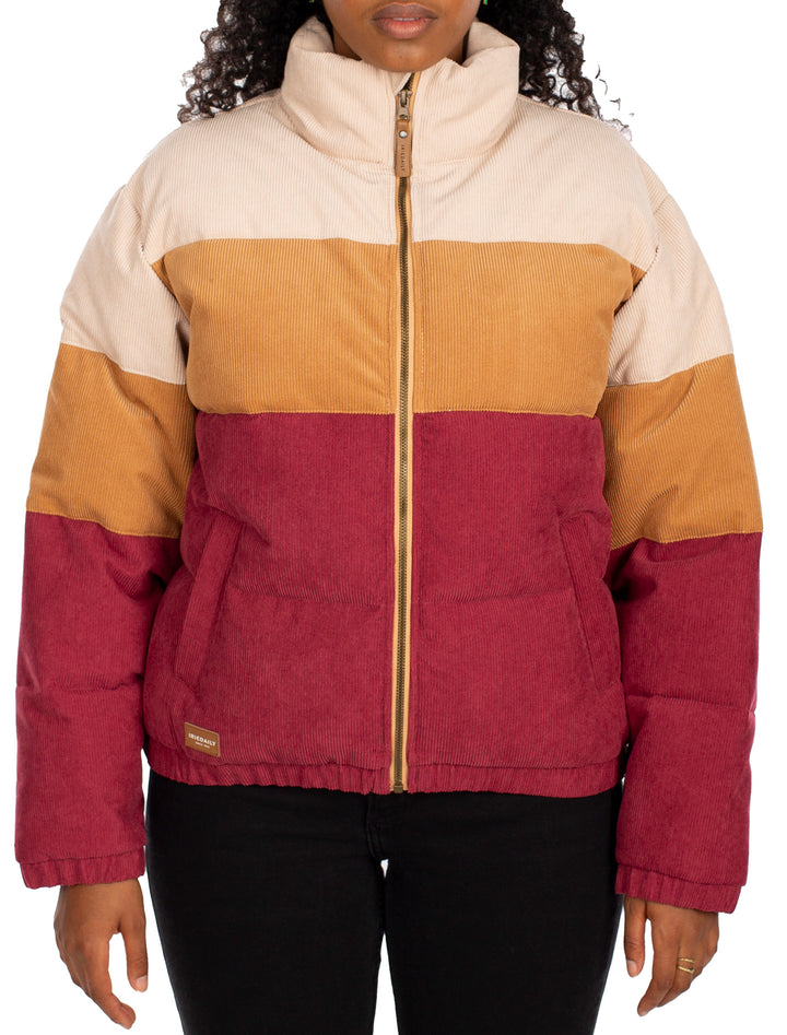 Iriedaily Cordy Puffer Jacket - Dark Red