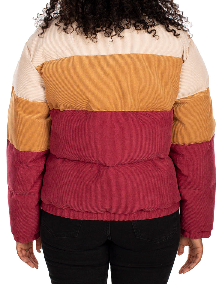 Iriedaily Cordy Puffer Jacket - Dark Red