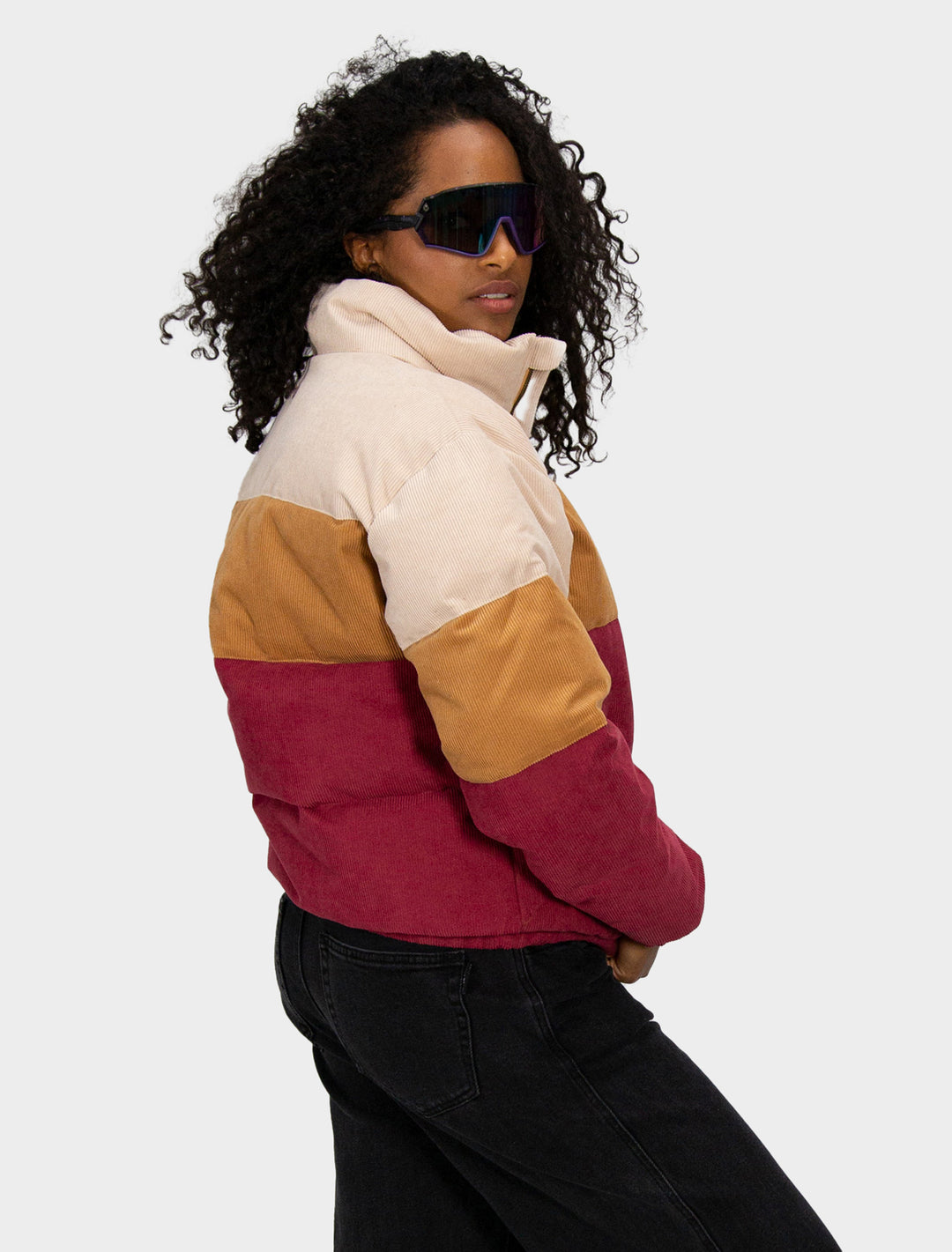 Iriedaily Cordy Puffer Jacket - Dark Red