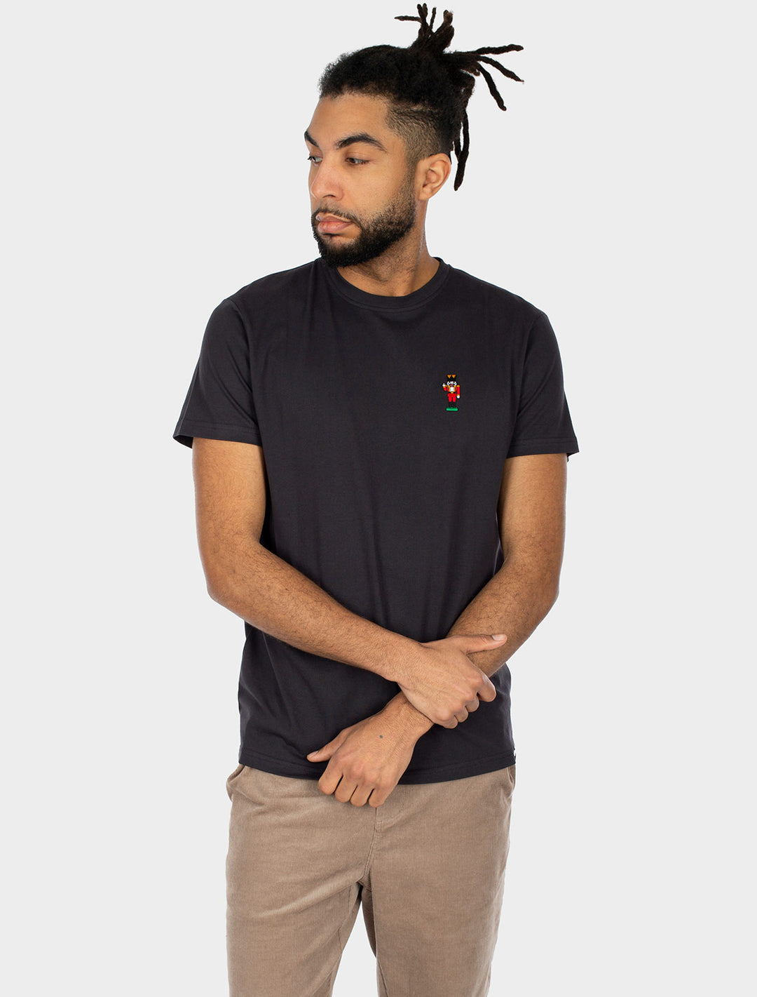 Iriedaily Nutcrax Emb T-Shirt - Coal