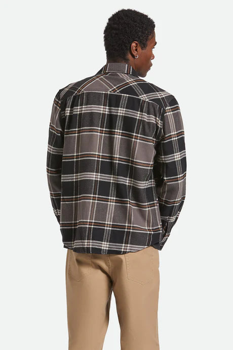 Brixton Bowery Flannel Black/Charcoal/Pinecone