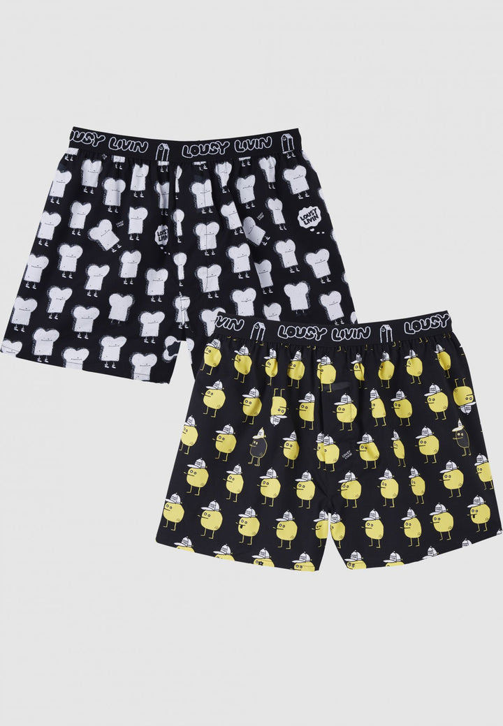 Lousy Livin CLEPTOMANICX 2 Pack Boxershort - Toast & Zitrone