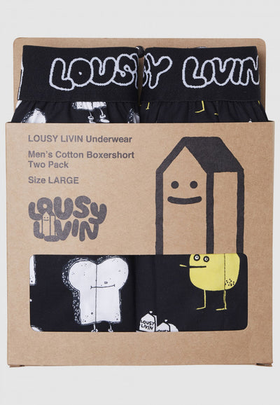 Lousy Livin CLEPTOMANICX 2 Pack Boxershort - Toast & Zitrone