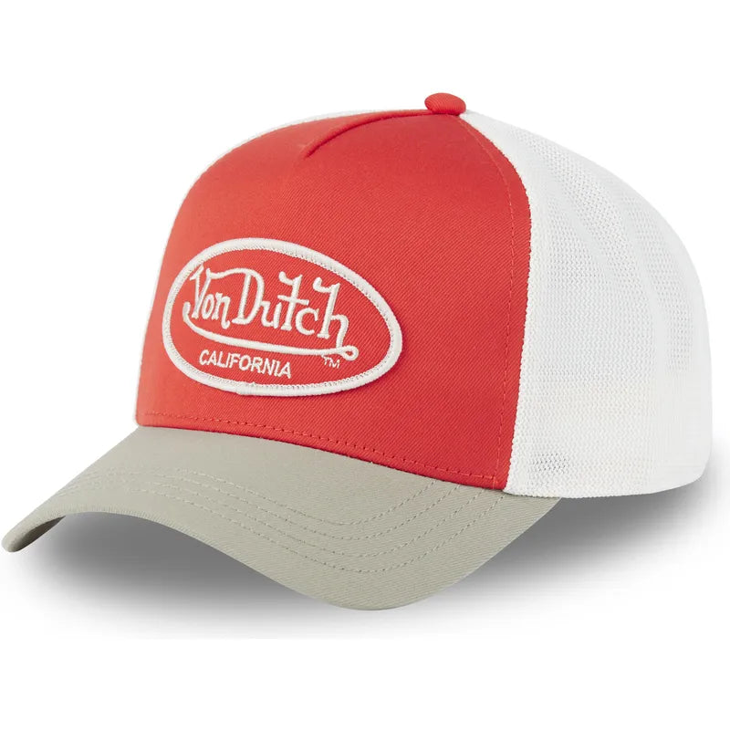 Von Dutch Baseball Cap Rot Weiß
