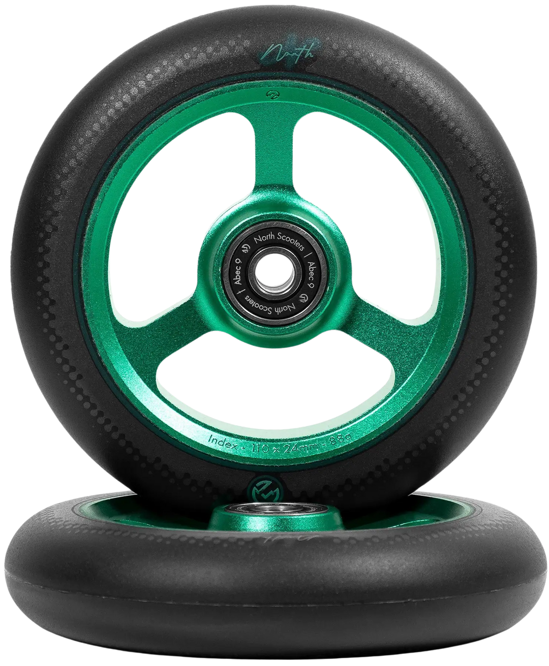 North North Index Stunt Scooter 110mm Rollen 2 Stück - Emeral Grün Black