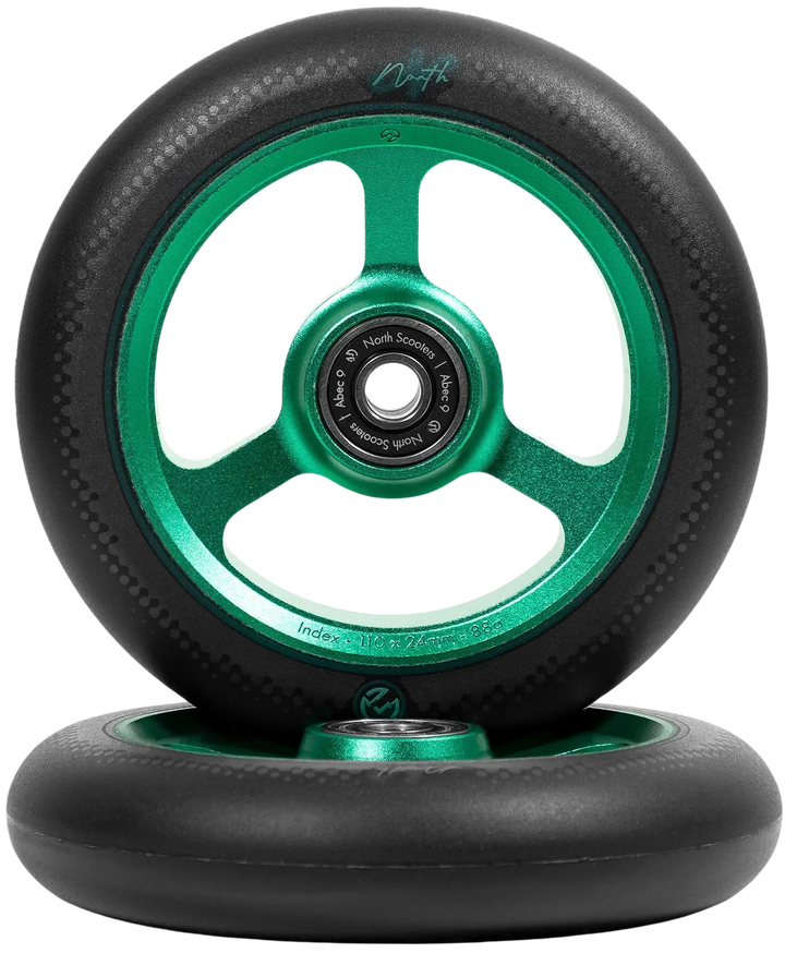 North North Index Stunt Scooter 110mm Rollen 2 Stück - Emeral Grün Black