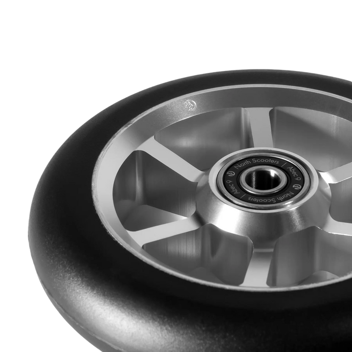 North Signal Stunt Scooter 115mm / 30mm Breite Rollen 2 Stück - Silber Schwarz