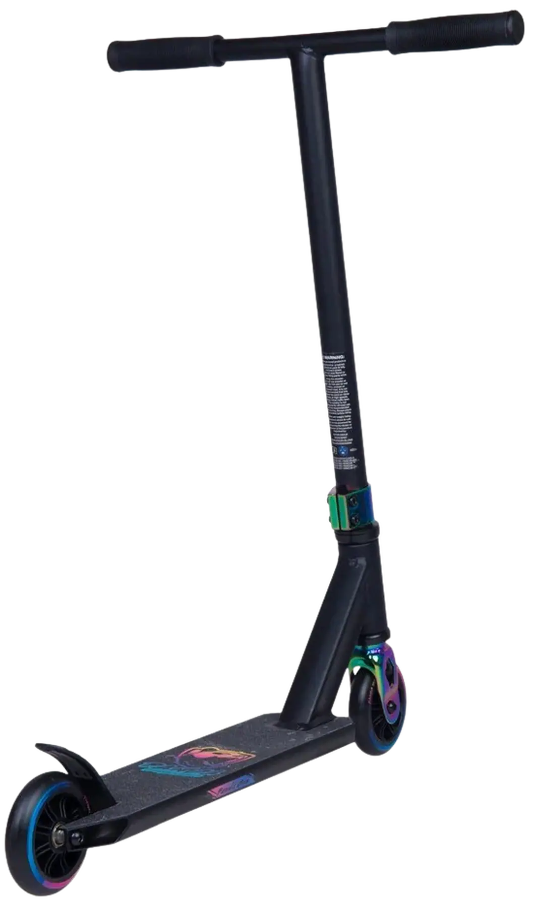 Panda Cub Kids Stunt Scooter - Black / Rainbow