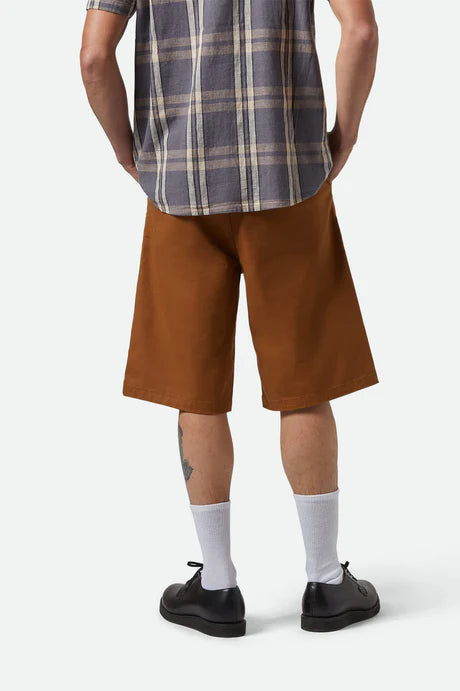 Brixton Choice Chino Baggy Short - Washed Copper