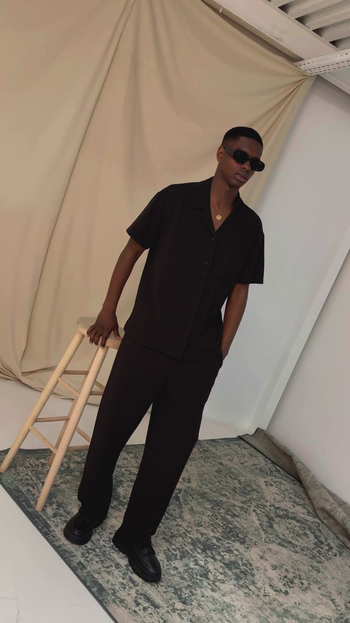 Sixth June Crepe Fabric SS Hemd - Black