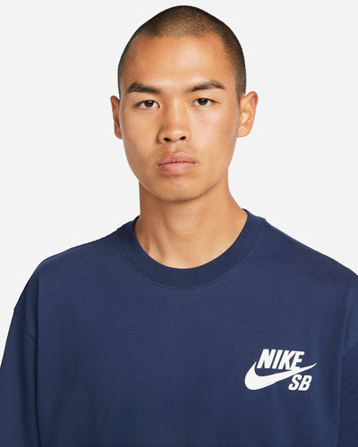 Nike SB 7817 411 Logo Skate T-Shirt - Midnight Navy