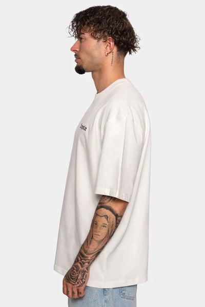 Dropsize TS-223 HEAVY V2 EMBO T-SHIRT - Cream White