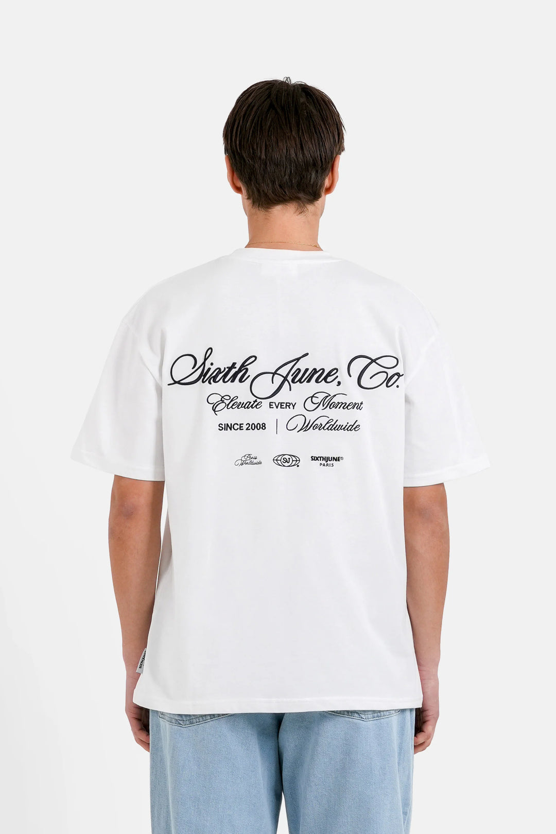 Sixth June T-Shirt mit Elevate-Stickerei White