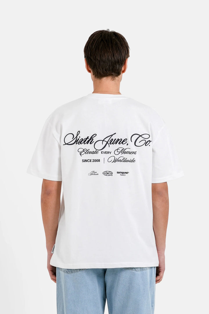 Sixth June T-Shirt mit Elevate-Stickerei White