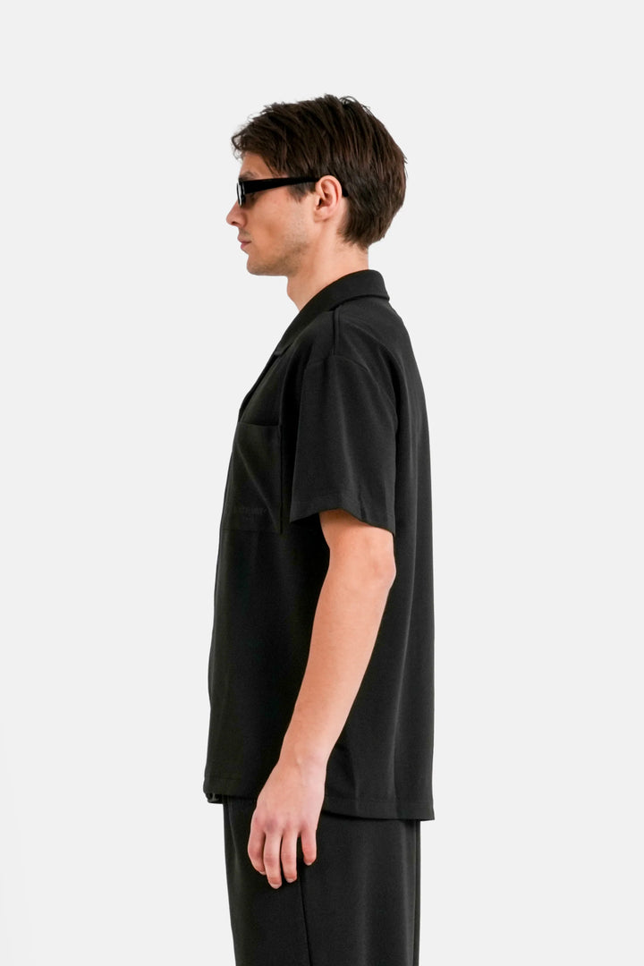 Sixth June Crepe Fabric SS Hemd - Black