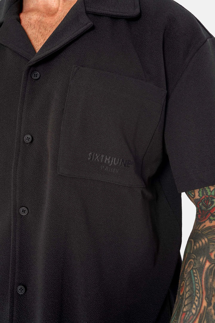 Sixth June Crepe Fabric SS Hemd - Black