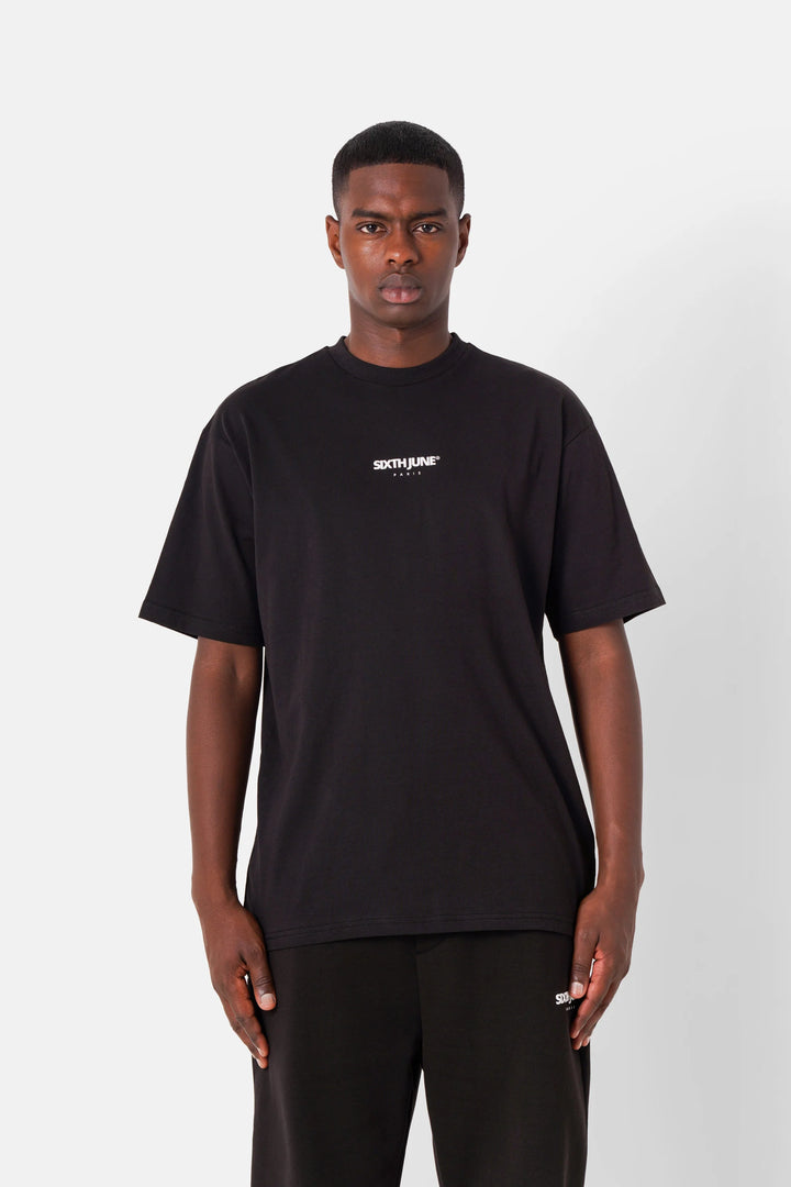Sixth June Essentials Puff Logo T-Shirt - Black