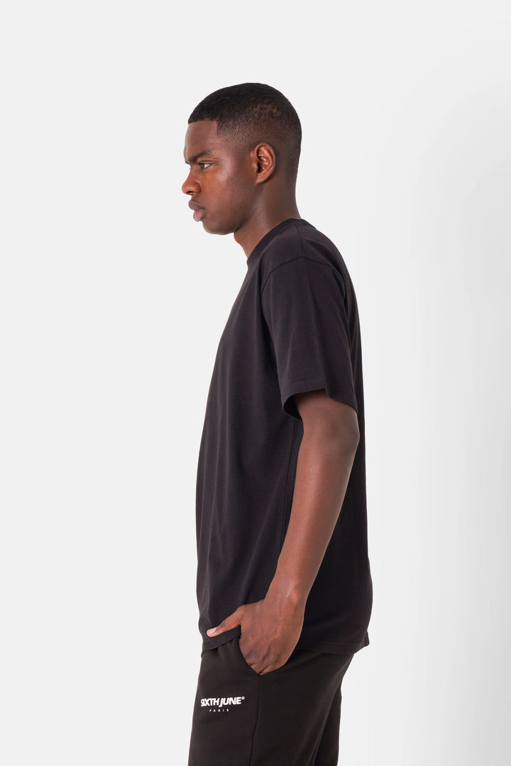 Sixth June Essentials Puff Logo T-Shirt - Black