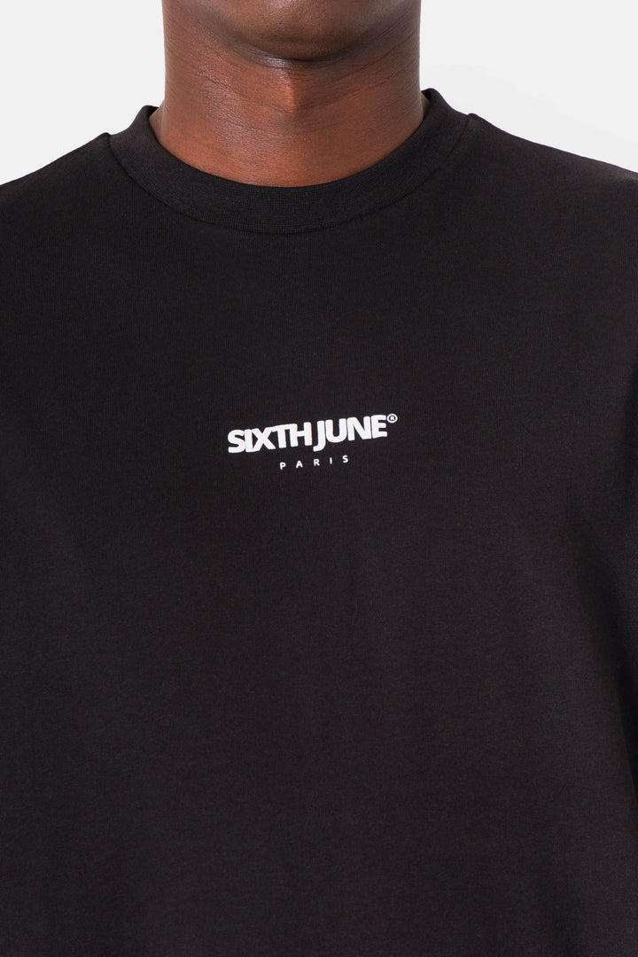 Sixth June Essentials Puff Logo T-Shirt - Black