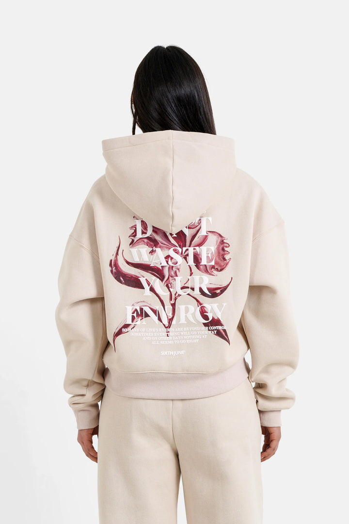 Sixth June Metallic Flower Hood - Beige