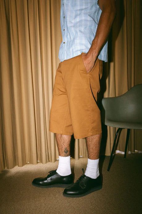 Brixton Choice Chino Baggy Short - Washed Copper