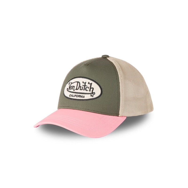 Von Dutch Terry 15 Baseball Cap Pink Khaki Beige