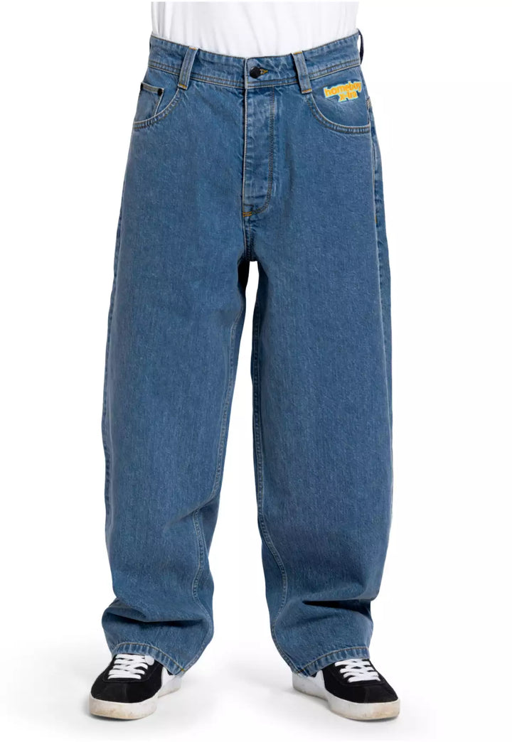 Homeboy x-tra MONSTER Baggy Jeans - Denim Washed Blue