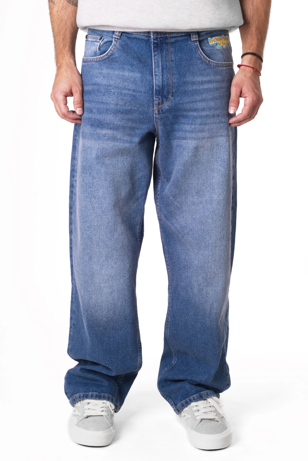 Homeboy x-tra BAGGY Wiskers Denim VINTAGE BLUE