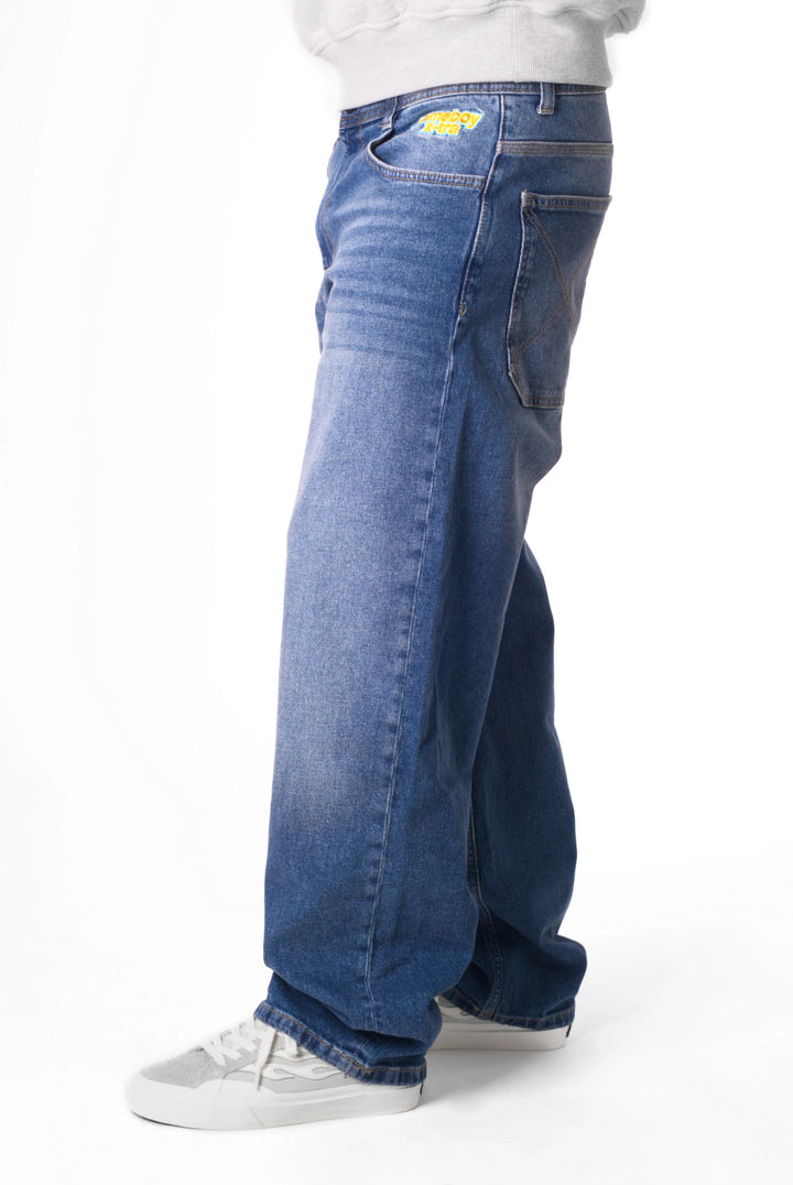 Homeboy x-tra BAGGY Wiskers Denim VINTAGE BLUE