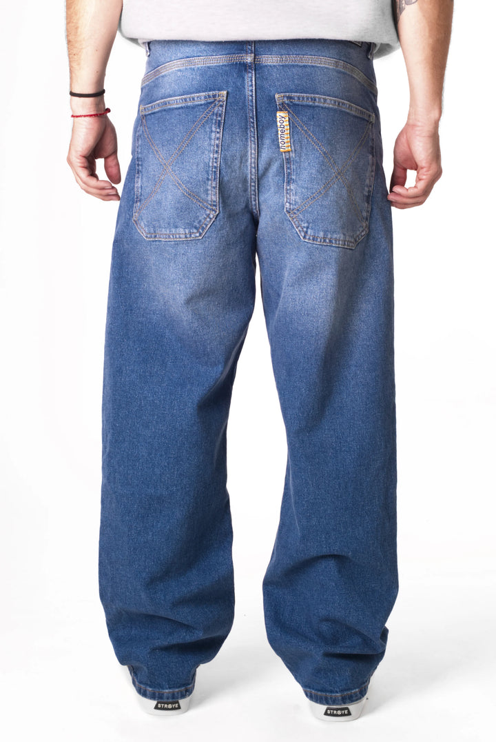 Homeboy x-tra BAGGY Wiskers Denim VINTAGE BLUE