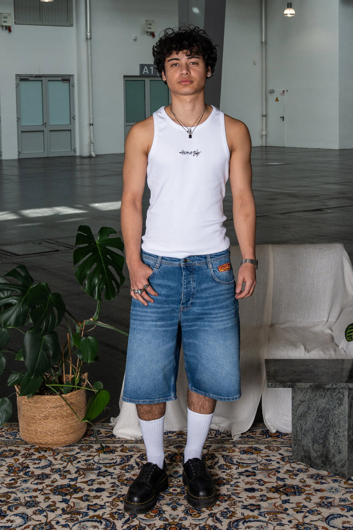 Homeboy x-tra DESPERADO Denim SHORTS VINTAGE BLUE