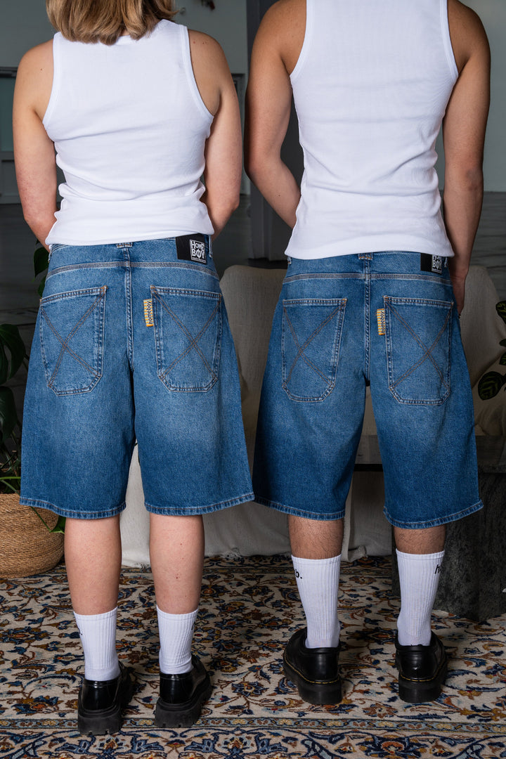 Homeboy x-tra DESPERADO Denim SHORTS VINTAGE BLUE