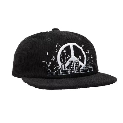 Obey Uptown Cord 6 Panel Cap - Black