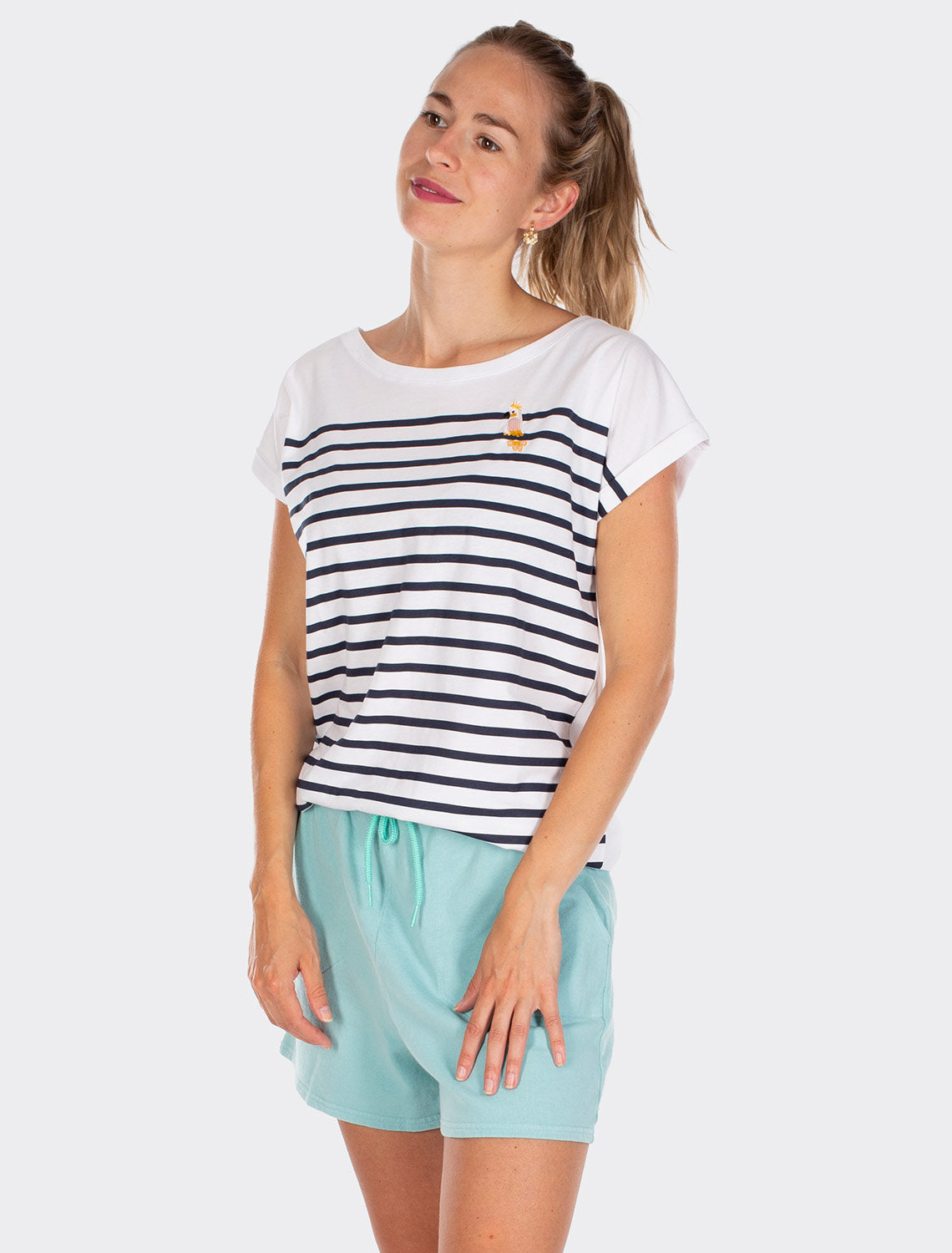 Iriedaily Kakadu Stripe T-Shirt - white
