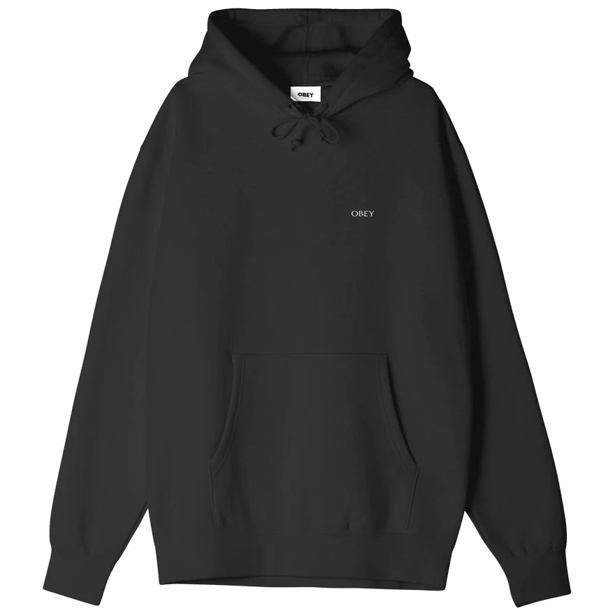 Obey Torn Icon Face Heavyweight Oversize Hoodie - Black
