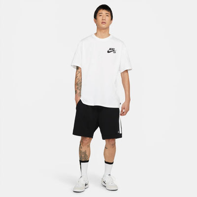 Nike SB 7817 100 Logo Skate T-Shirt - White Black