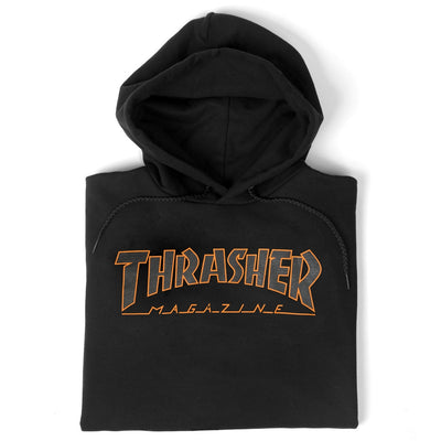 Thrasher Outlined Hood - Black Orange
