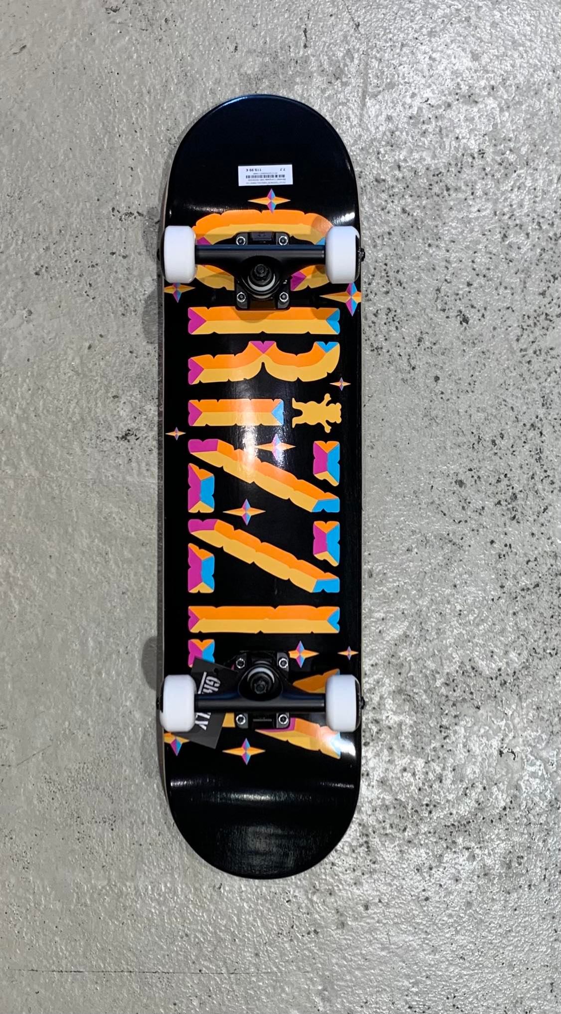Grizzly Beveled Complete Skateboard 7.75"
