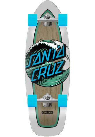 Santa Cruz Wave Dot Cut Back Surf Skate Carver - 9.75