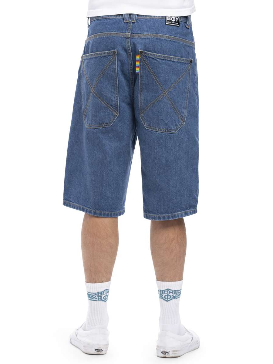 Homeboy x-tra BAGGY Shorts - Washed Blue