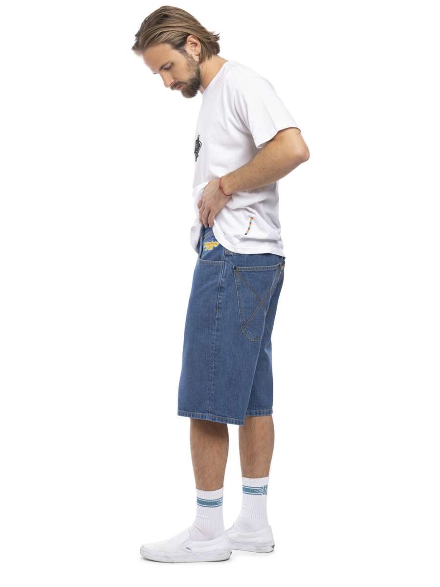 Homeboy x-tra BAGGY Shorts - Washed Blue