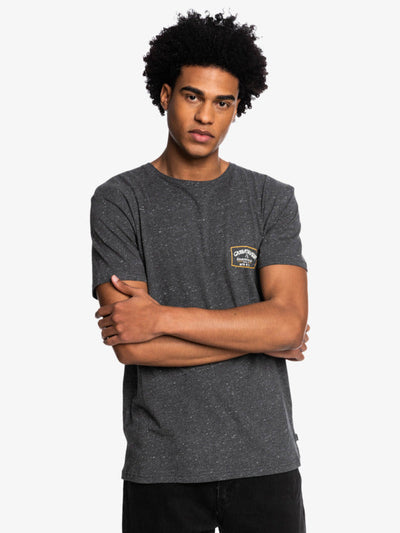 Quicksilver In Square Circle T-Shirt  Tee - CHARCOAL HEATHER
