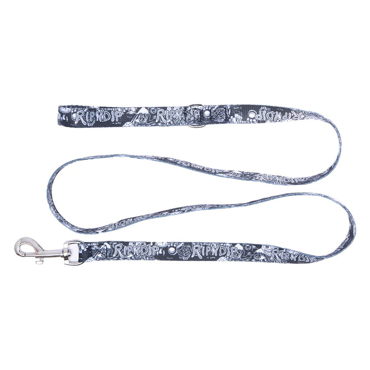 Ripndip Dark Twisted Fantasy Pet Leash - BlackWhite Hunde Leine