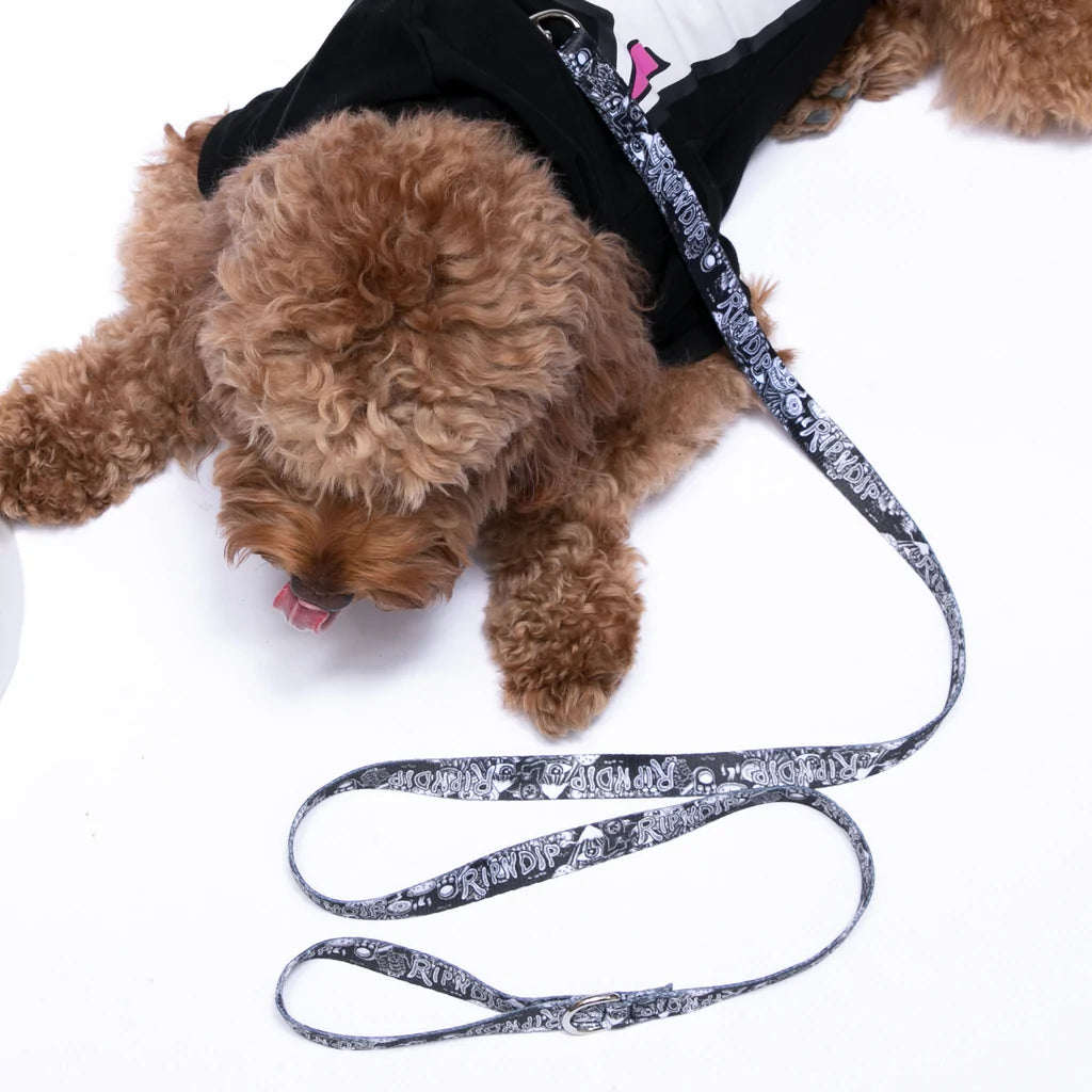 Ripndip Dark Twisted Fantasy Pet Leash - BlackWhite Hunde Leine