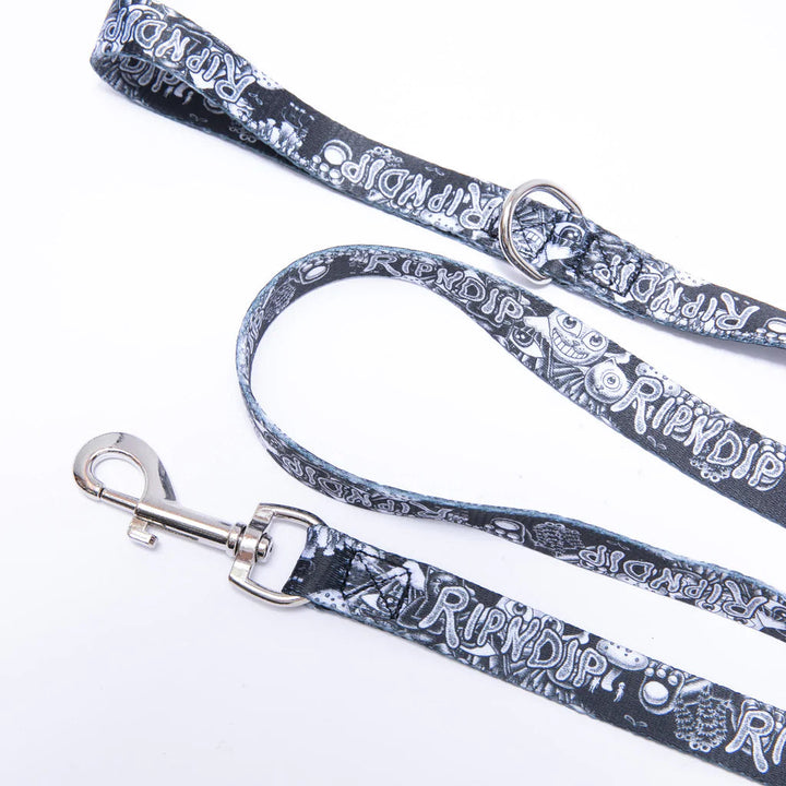 Ripndip Dark Twisted Fantasy Pet Leash - BlackWhite Hunde Leine